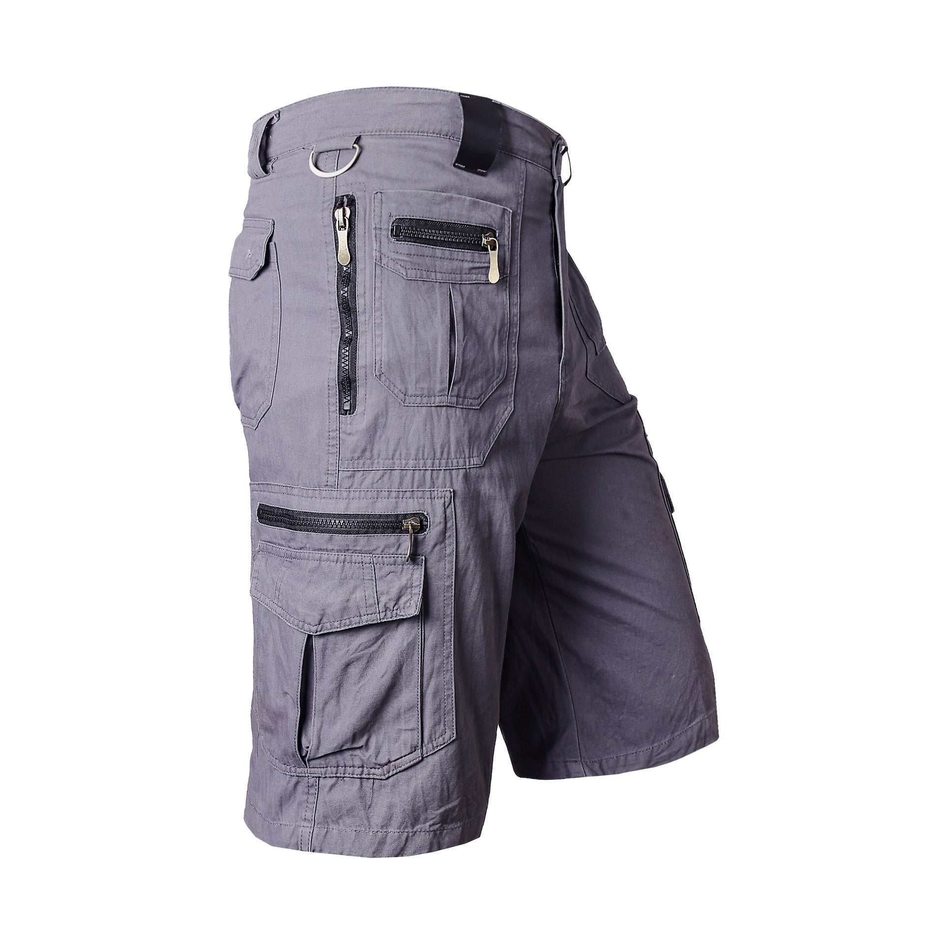 Loose Straight Leg Multi Pocket Cargo Shorts for Men