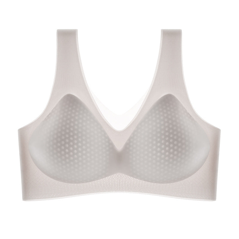 Ultra Thin Breathable Crystal Yarn Wireless Push Up Support Bra