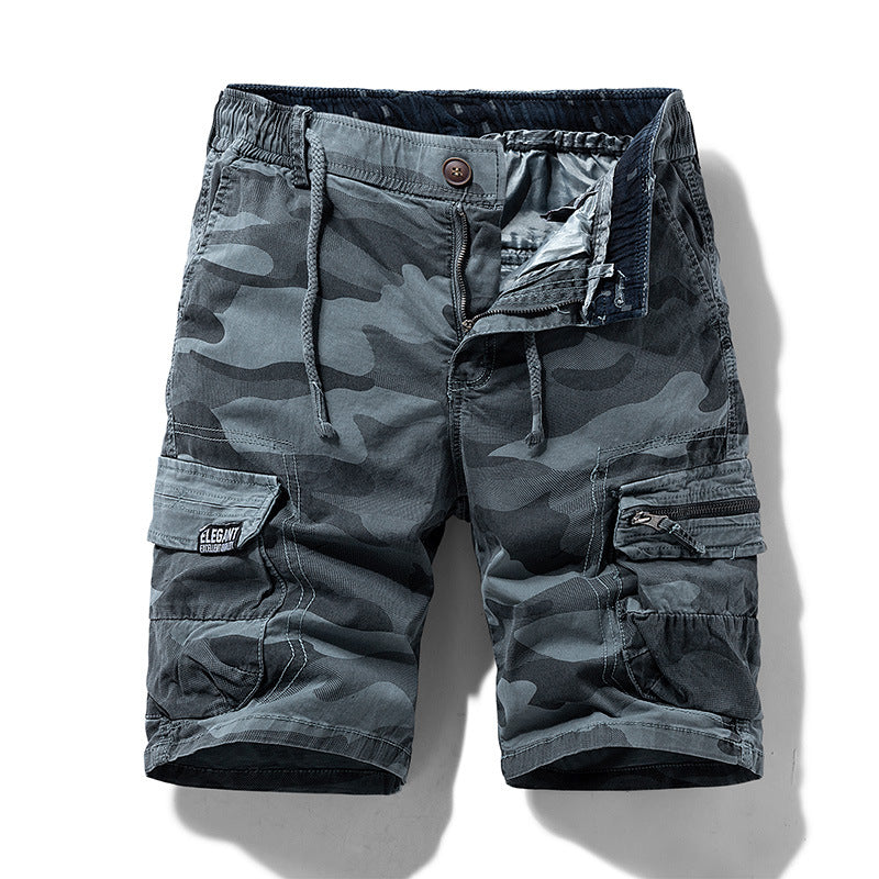 Camouflage Loose Multi Pocket Cargo Shorts for Men