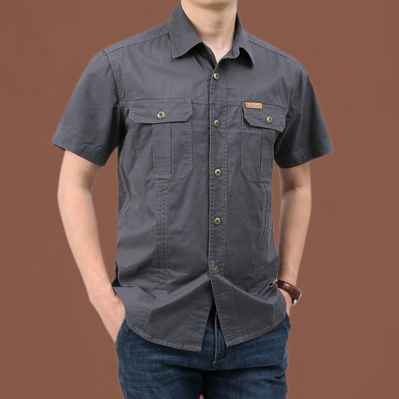 Men’s Outdoor Multi Pocket Short Sleeve Shirt
