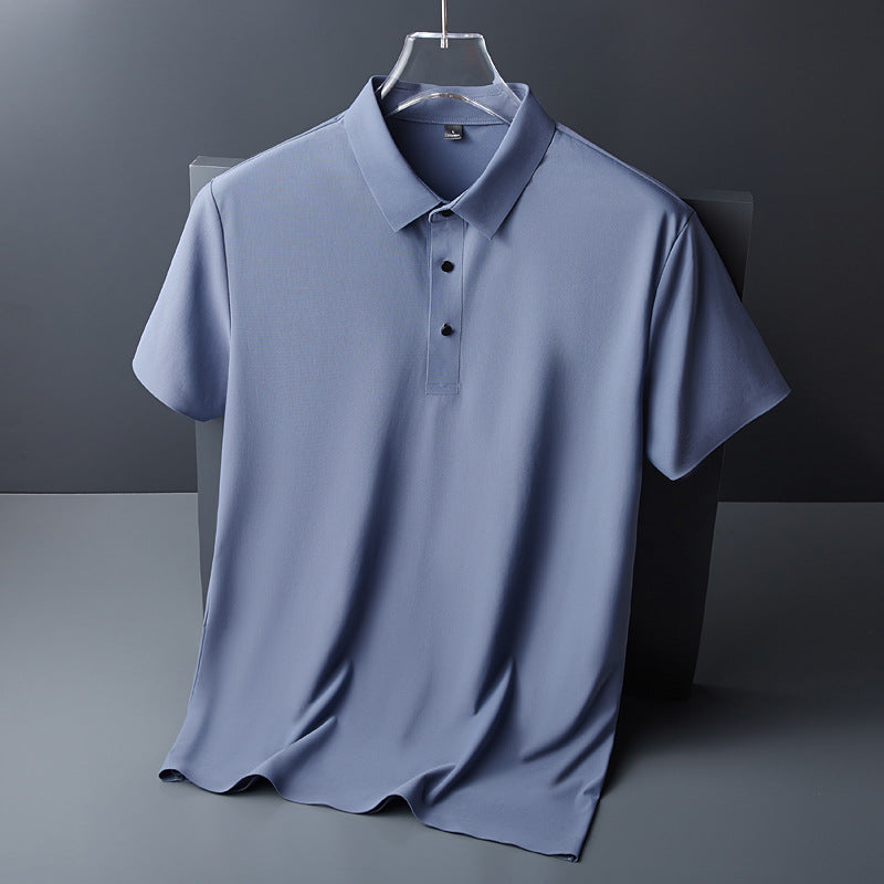 Men’s Ice Silk Breathable Casual Polo Shirt