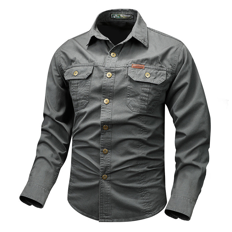 Men Workwear Style Casual Shirt Jacket