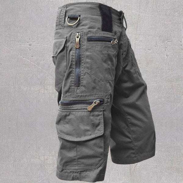 Loose Straight Leg Cotton Cargo Shorts for Men