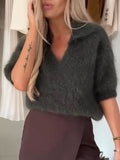 Women's Solid Color Casual Pullover Sweater