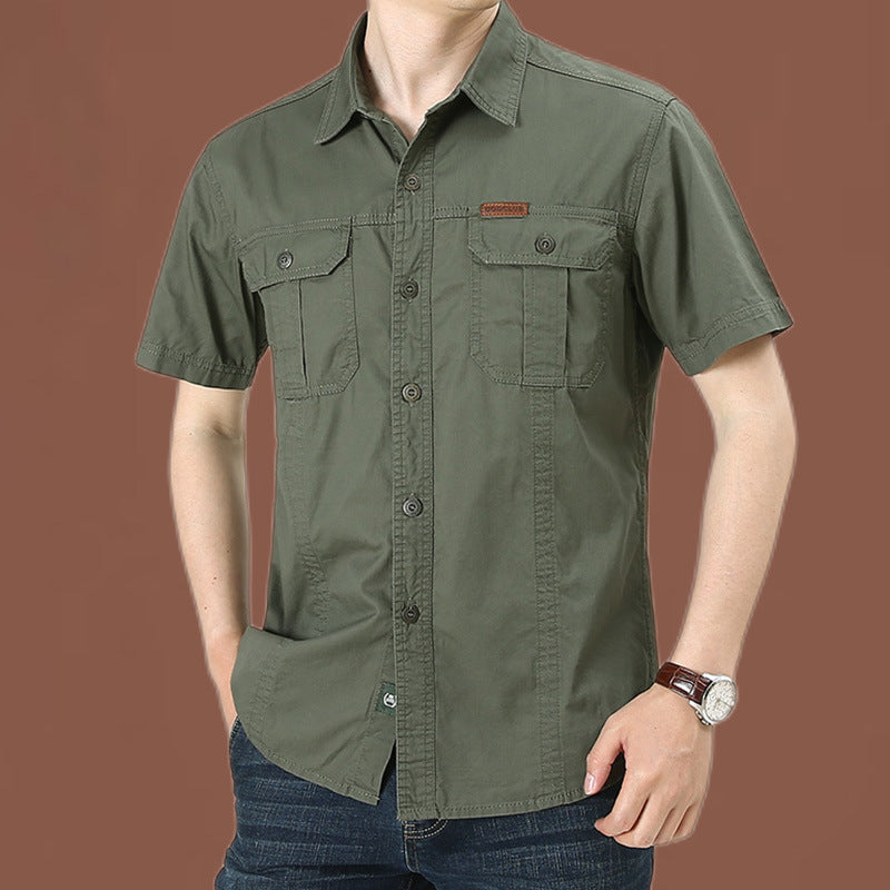 Men’s Outdoor Multi Pocket Short Sleeve Shirt
