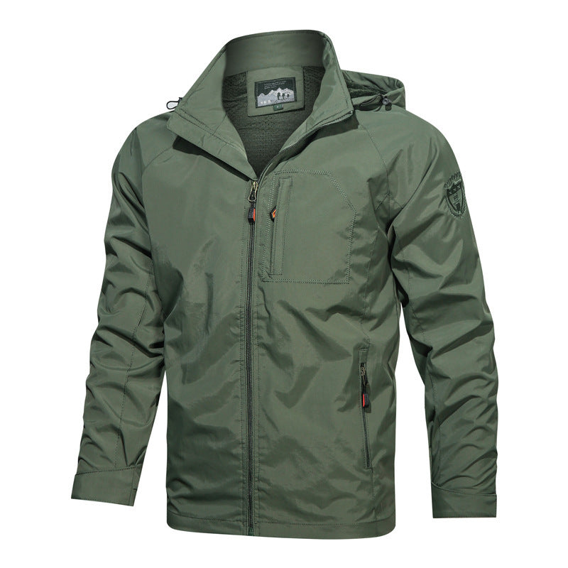 Men’s Hooded Casual Outdoor Windbreaker Jacket