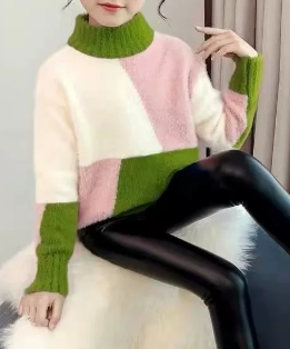 Girls Velvet Warm Base Knit Sweater