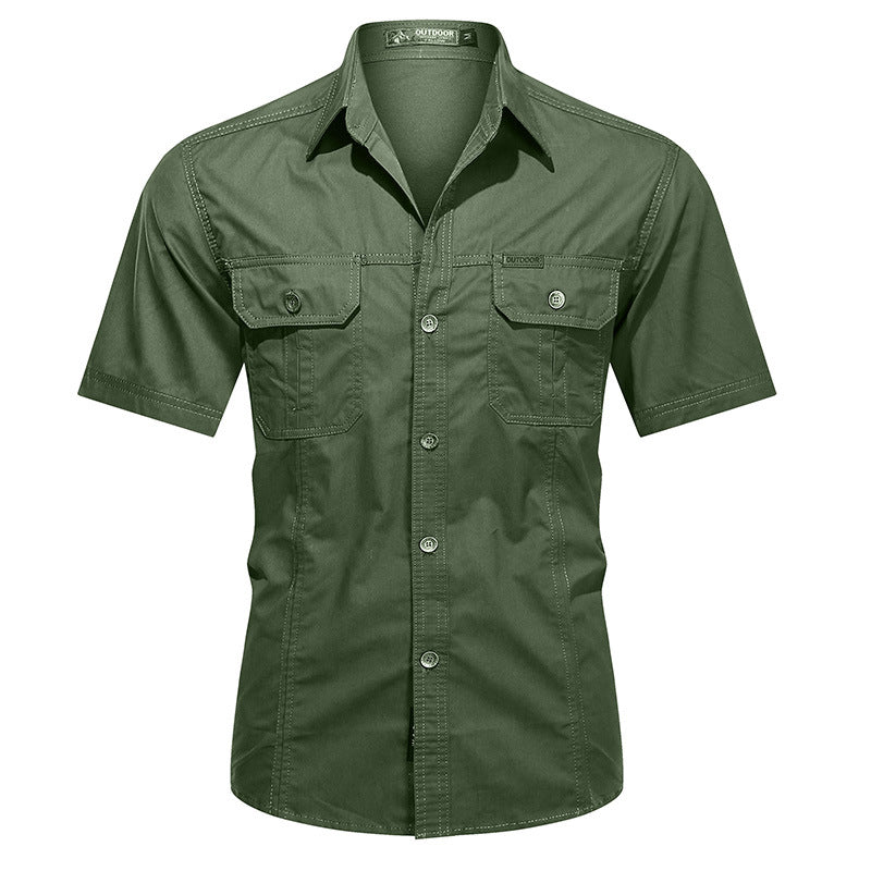 Men’s Pure Cotton Slim Casual Long Sleeve Shirt