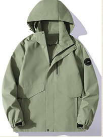 Men Hooded Outdoor Windbreaker Jacket