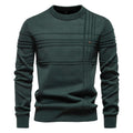 Men’s Solid Color Round Neck Pullover Sweater