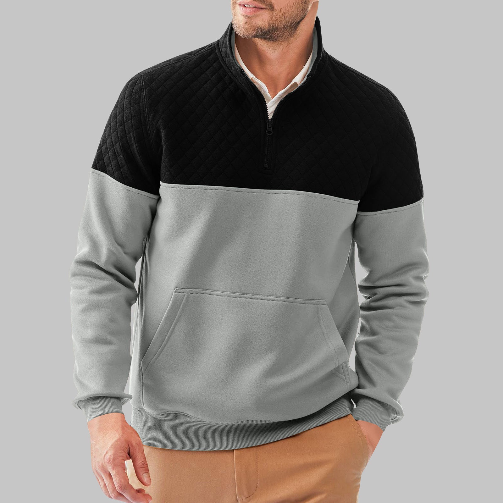 Color Match Half-Zip Outdoor Men’s Sweater