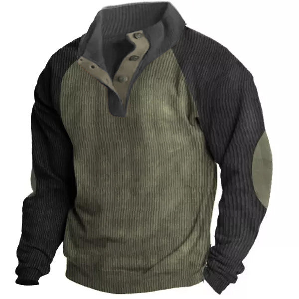 Raglan Stand Collar Outdoor Men’s Sports Sweater