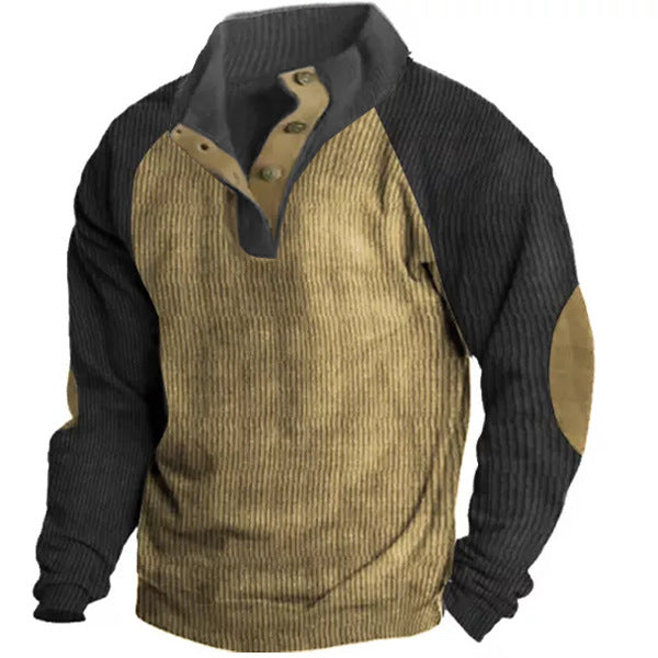 Raglan Stand Collar Outdoor Men’s Sports Sweater