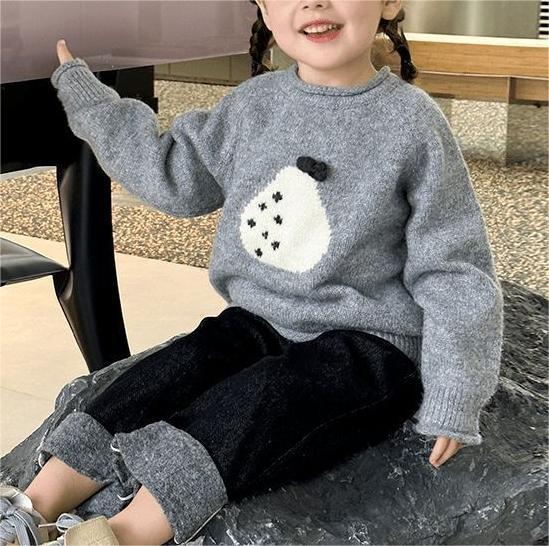 Cute Loose Cartoon Knit Sweater for Girls