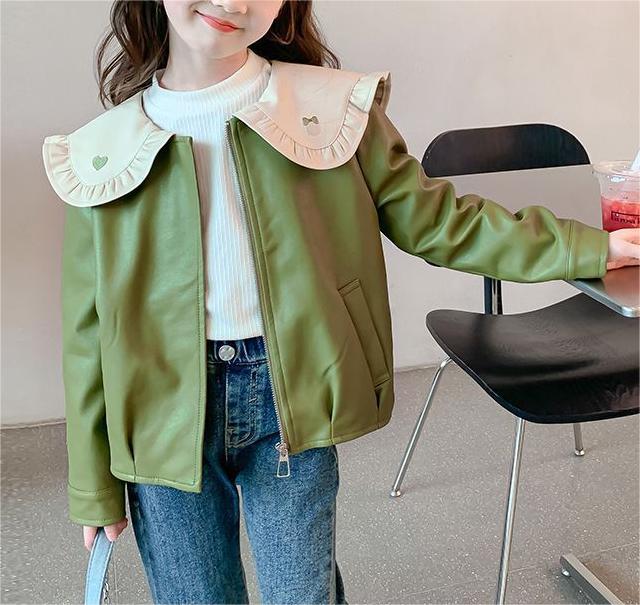 Girls Waterproof Spring Leather Jacket