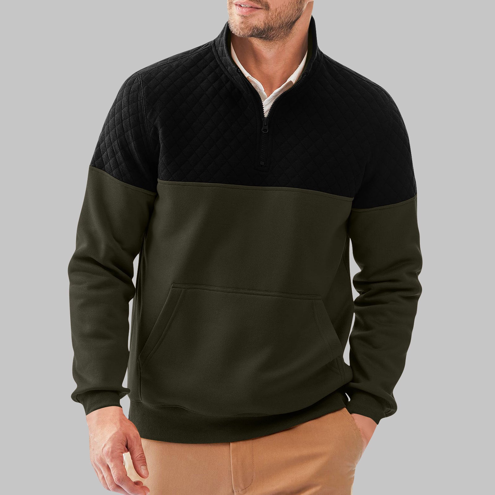 Color Match Half-Zip Outdoor Men’s Sweater