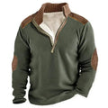 Outdoor Color Match Stand Collar Men’s Sweater