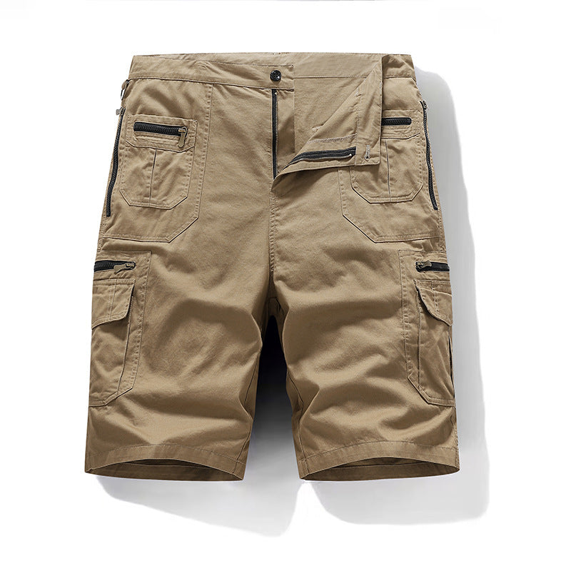 Loose Straight Leg Multi Pocket Cargo Shorts for Men