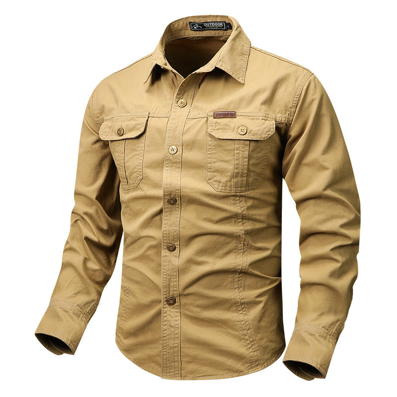 Men Workwear Style Casual Shirt Jacket