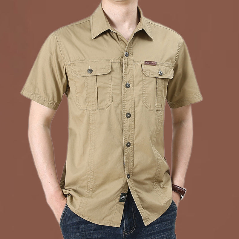 Men’s Outdoor Multi Pocket Short Sleeve Shirt
