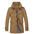 Men’s Mid Length Business Casual Windbreaker Jacket