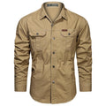 Men’s Military Style No Iron Long Sleeve Work Shirt