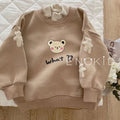 Korean Style Velvet Look Winter Sweatshirt