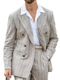 Men’s Double-Breasted Casual Suit