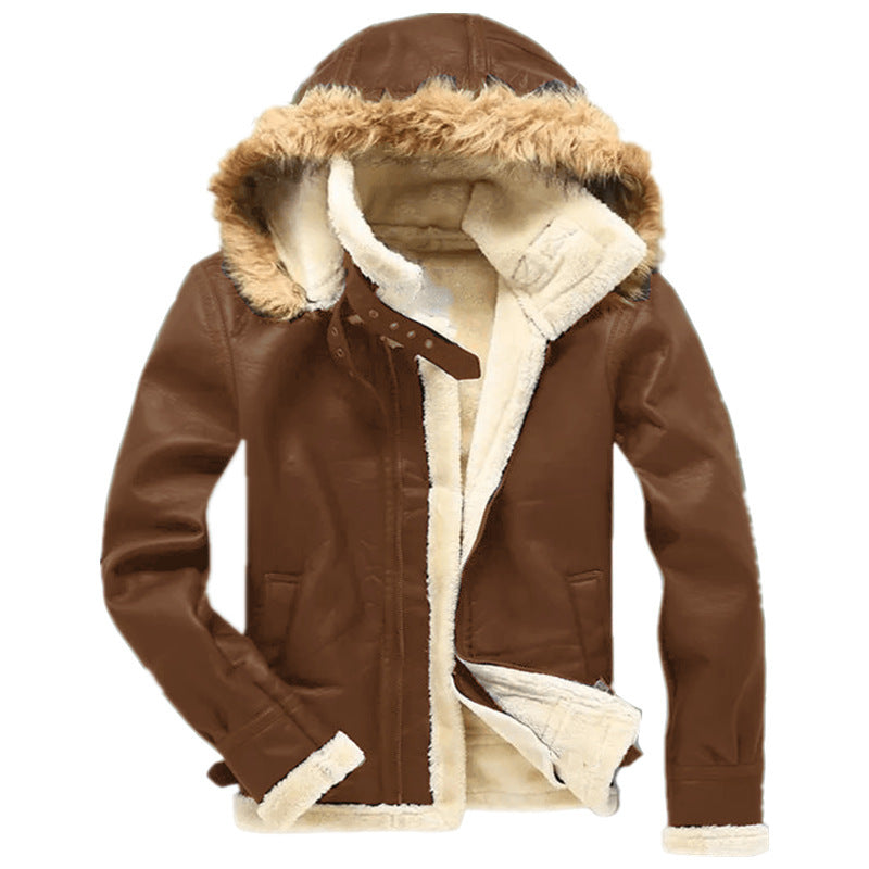 Men’s Faux Fur Warm Integrated Jacket
