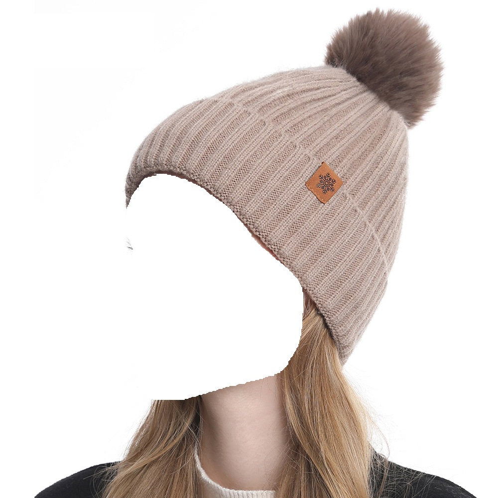 Winter Knitted Hat Scarf Gloves Warm Earmuff Set