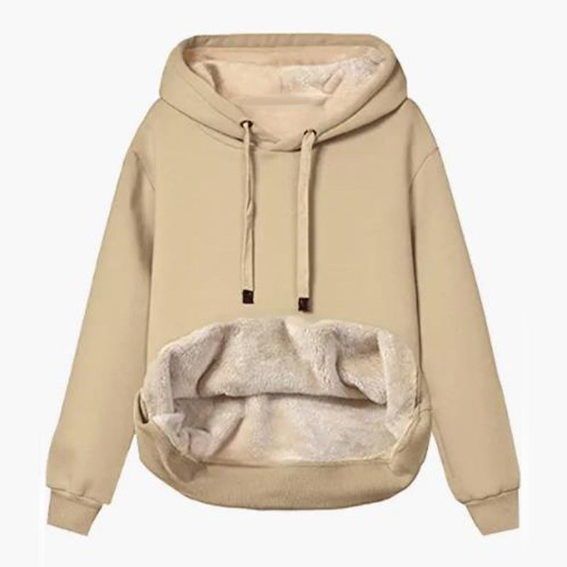 Women Hooded Pocket Sports Sweatshirt Jacket