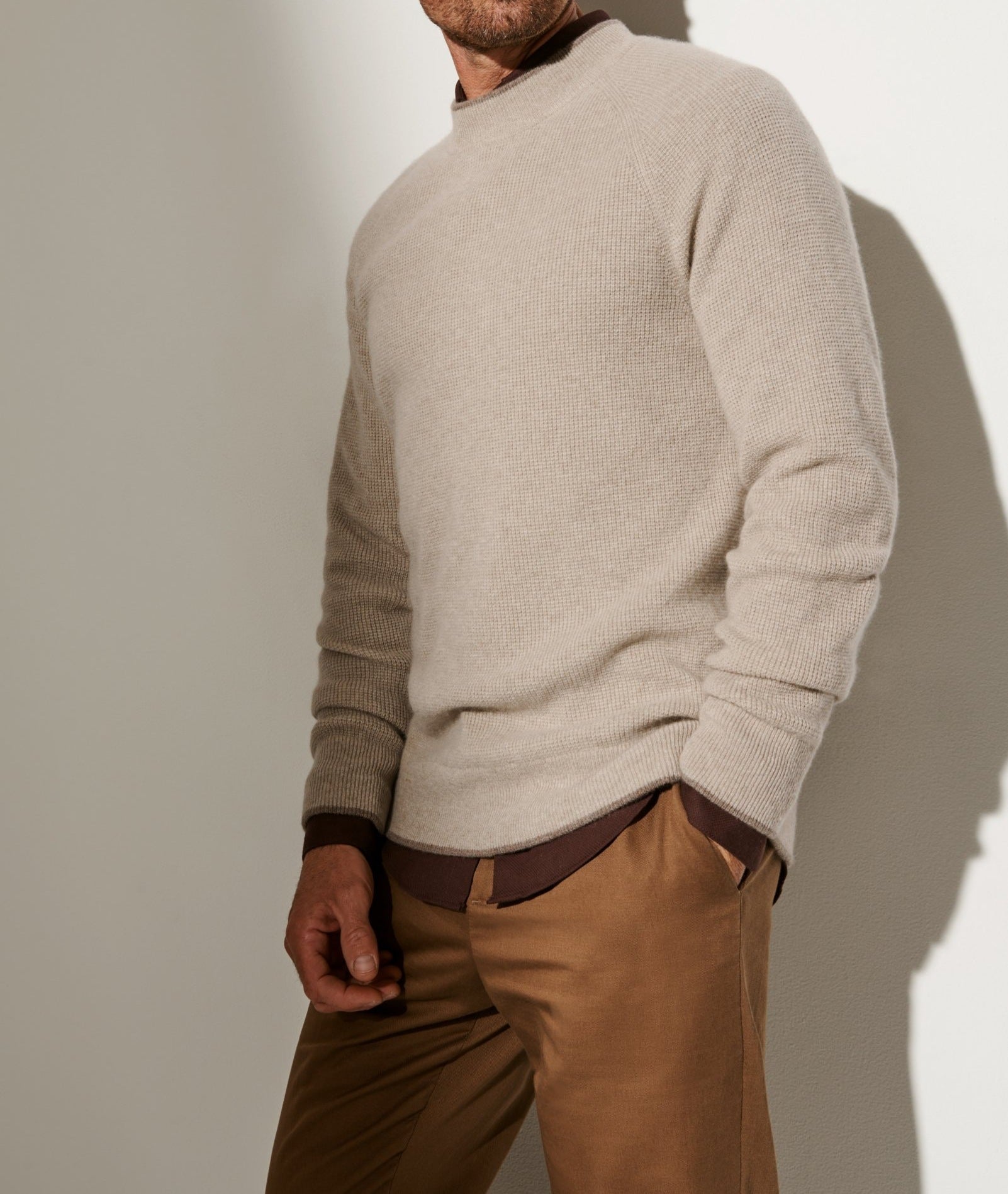 Modern Essential Crew Neck Knit Jacket