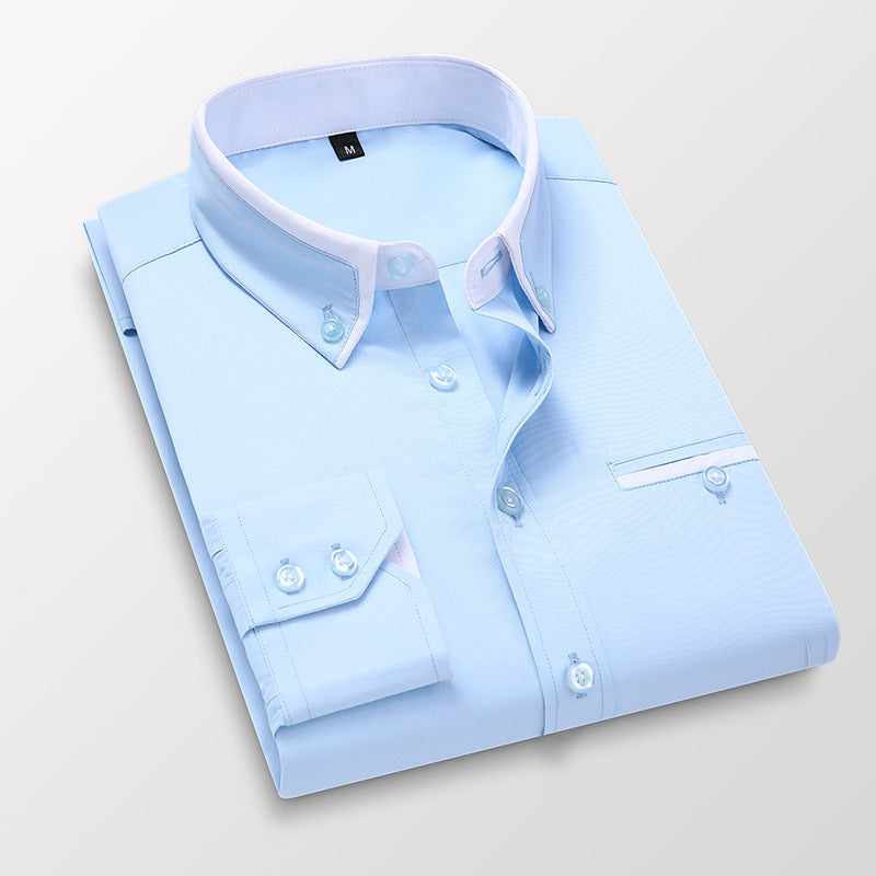 Men Plaid Slim Fit Casual Business Shirt