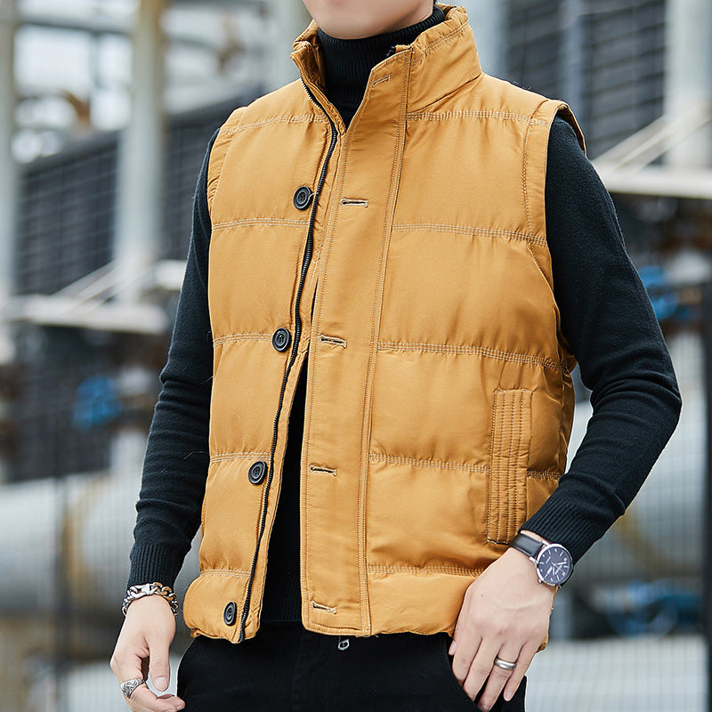 Men’s Hooded Down Cotton Sleeveless Vest