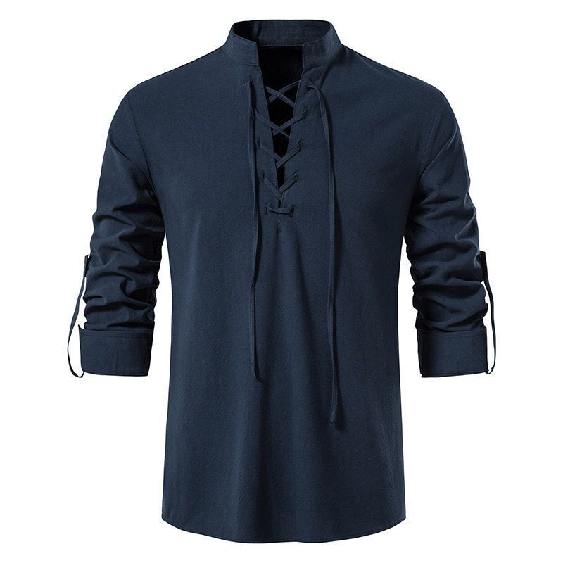 Classic Stand Collar Casual Shirt for Men