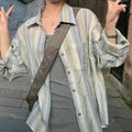 Women's Vertical Stripe Long-Sleeved Sun Protection Shirt - Lightweight & Fresh Style