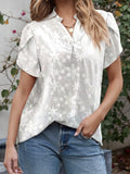 Women's Summer Simple Casual V-Neck Solid Color Shirt