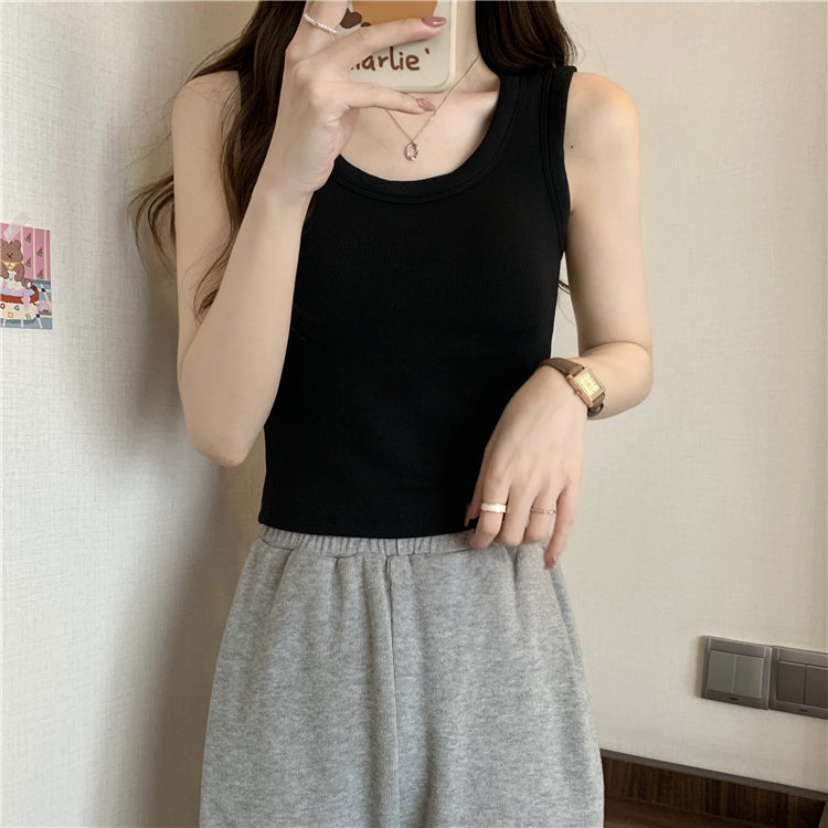 women's camisole top with bra pads for inner wear: