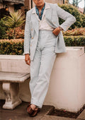 Men’s Striped Two-Piece Suit Set