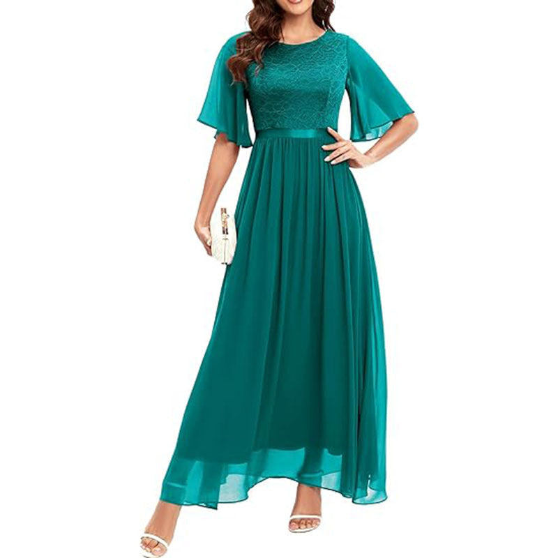 New Lace Chiffon Bridesmaid & Evening Dress – Elegant Formal Gown for Weddings, Proms & Special Occasions