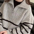 Kids Warm Knit Zipper Sweater
