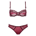 Women bra ultra-thin lace bow bra set