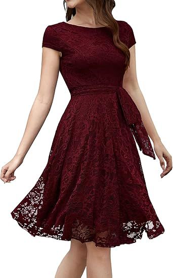 2025 New Short Hollow-Out Solid Color Lace Sleeveless Dress – Elegant Hepburn Style for Annual Meetings & Special Events