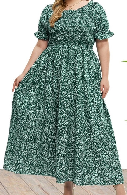 Plus Size Women's Knit Denim Dress (56)