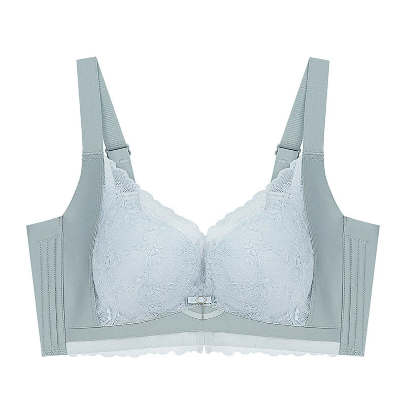 High-end Bra for women, gathered breast lift, milk cotton bra, upper support, side adjustment, side breast collection.