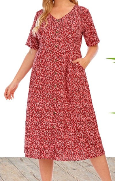 Plus Size Women's Knit Denim Dress (28)