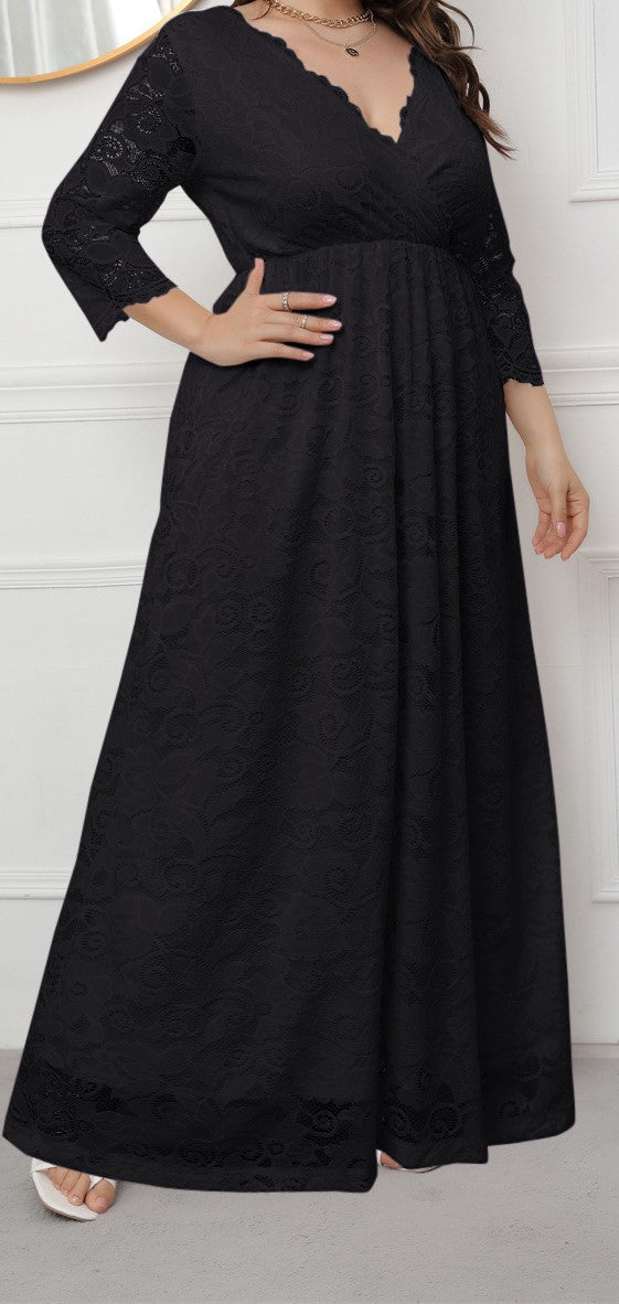 Plus Size Women's Knit Denim Dress (2)