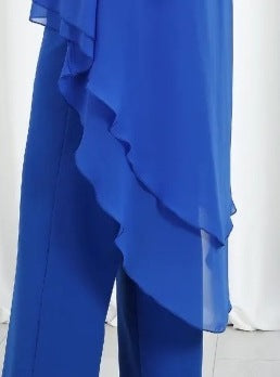 Women's Chiffon Top and Pants Two-Piece Matching Set