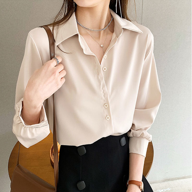 New Arrival - Women's French-Style Layered White Shirt