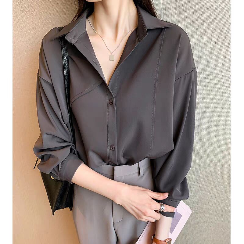 French-Inspired Layered Base Shirt - Loose Fit Temperament Top for Women
